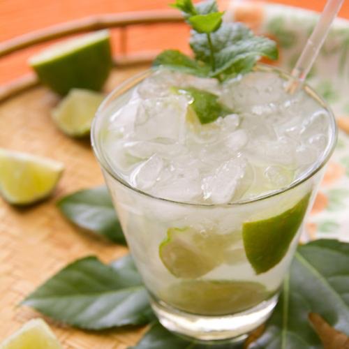 A fresh lime and mint cocktail